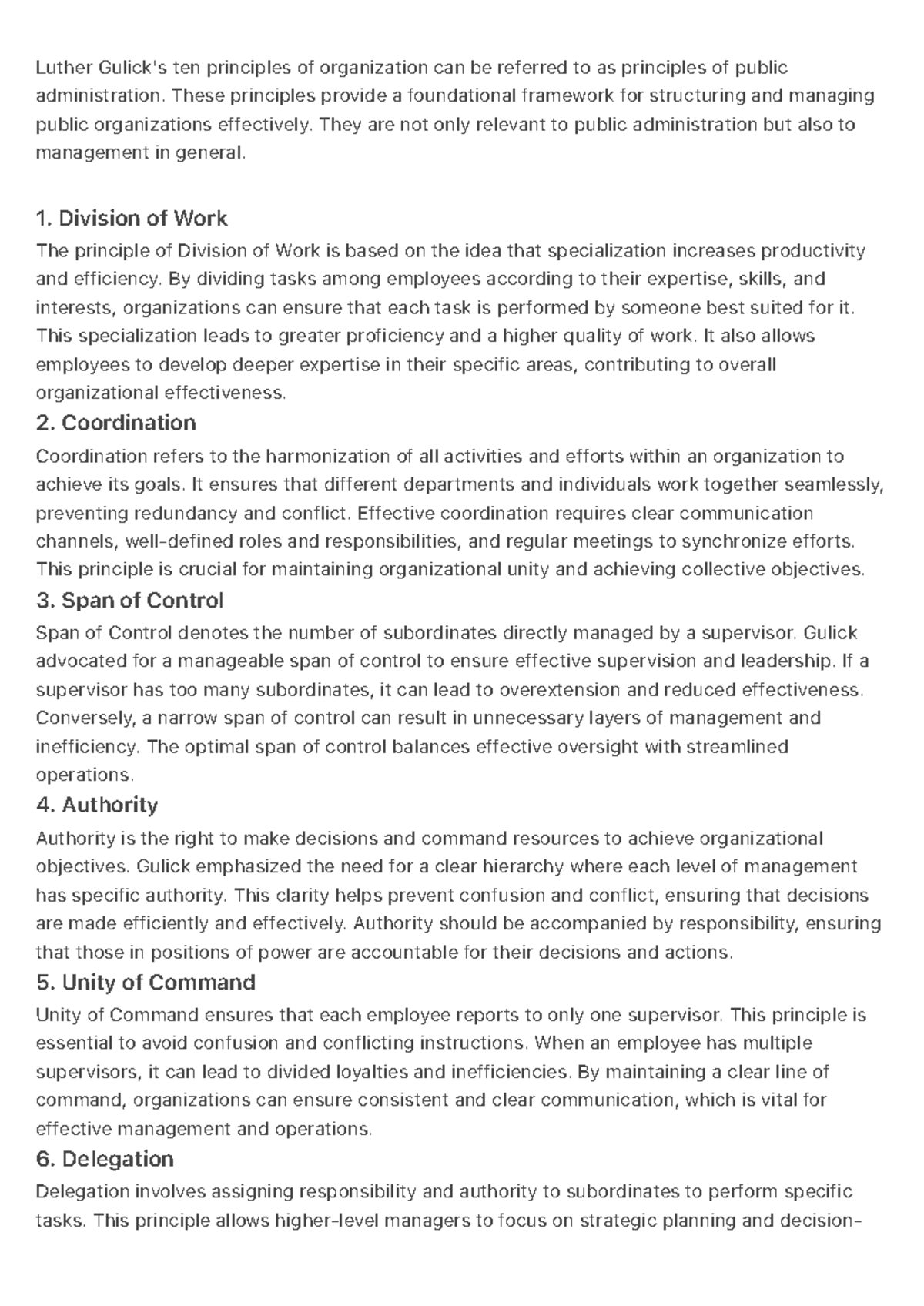 Principle of public administration - These principles provide a ...