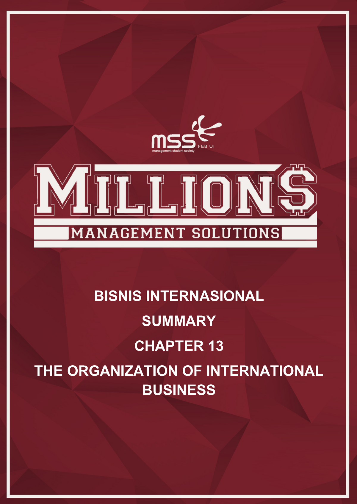 [ Summary] Bisnis Internasional Chapter 13 - BISNIS INTERNASIONAL ...