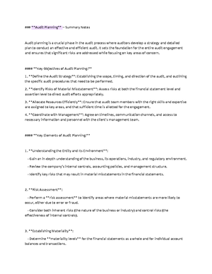 Aud-10-22 - Auditing Review Audit Sampling - AUDIT PROCEDURES, EVIDENCE ...