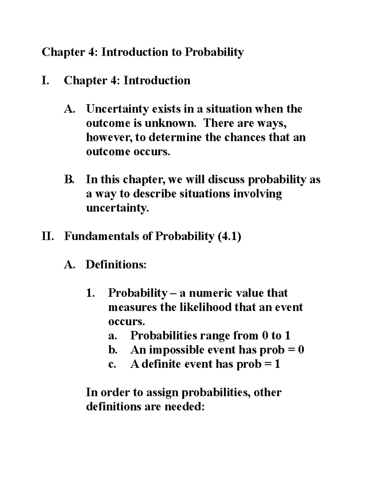 6 - ISDS 2000 - Chapter 4 Outline - Section 1 And 2 - Updated 0921 ...