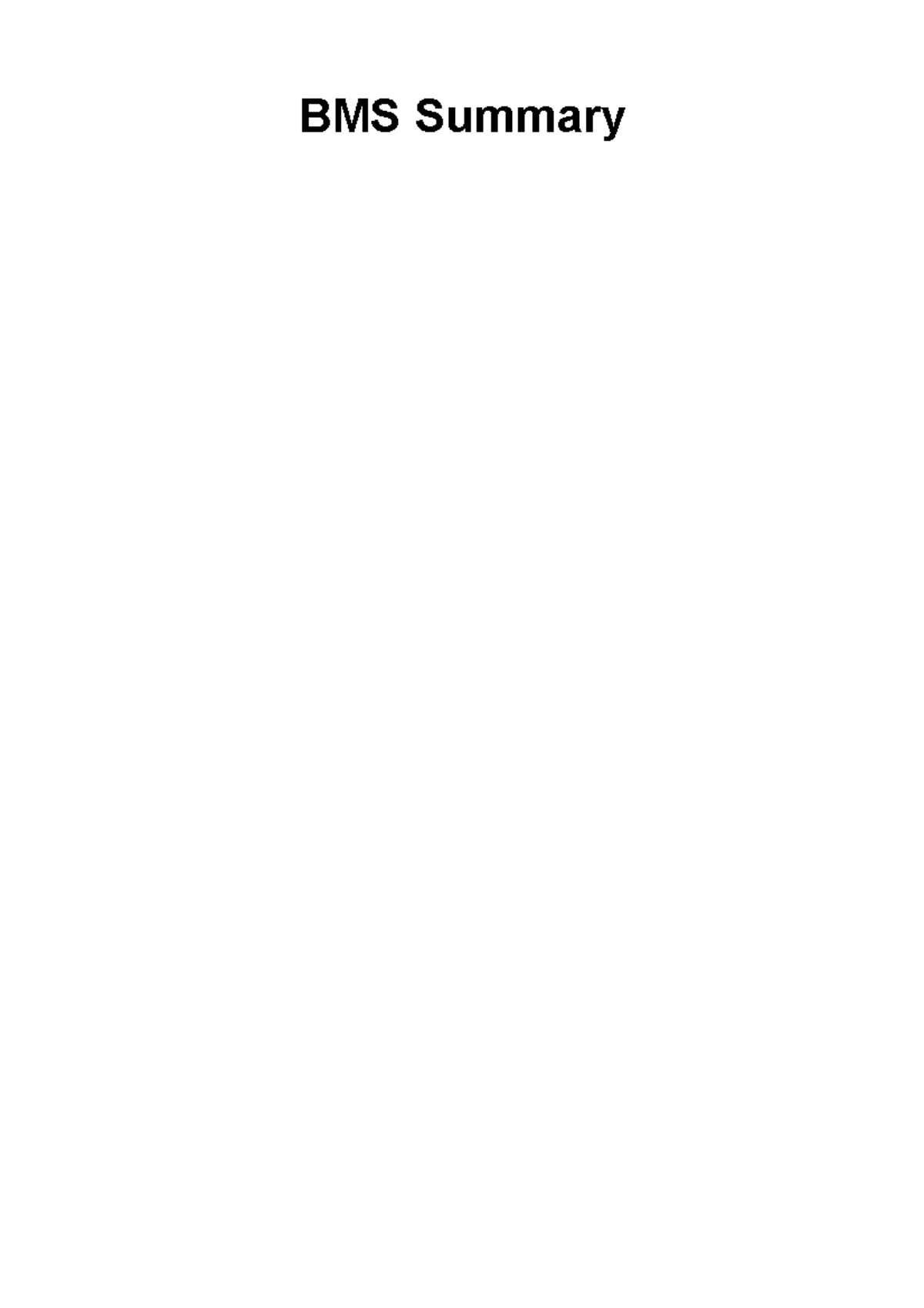 BMS summary BMS Summary Chapter 1. Introducing service operations