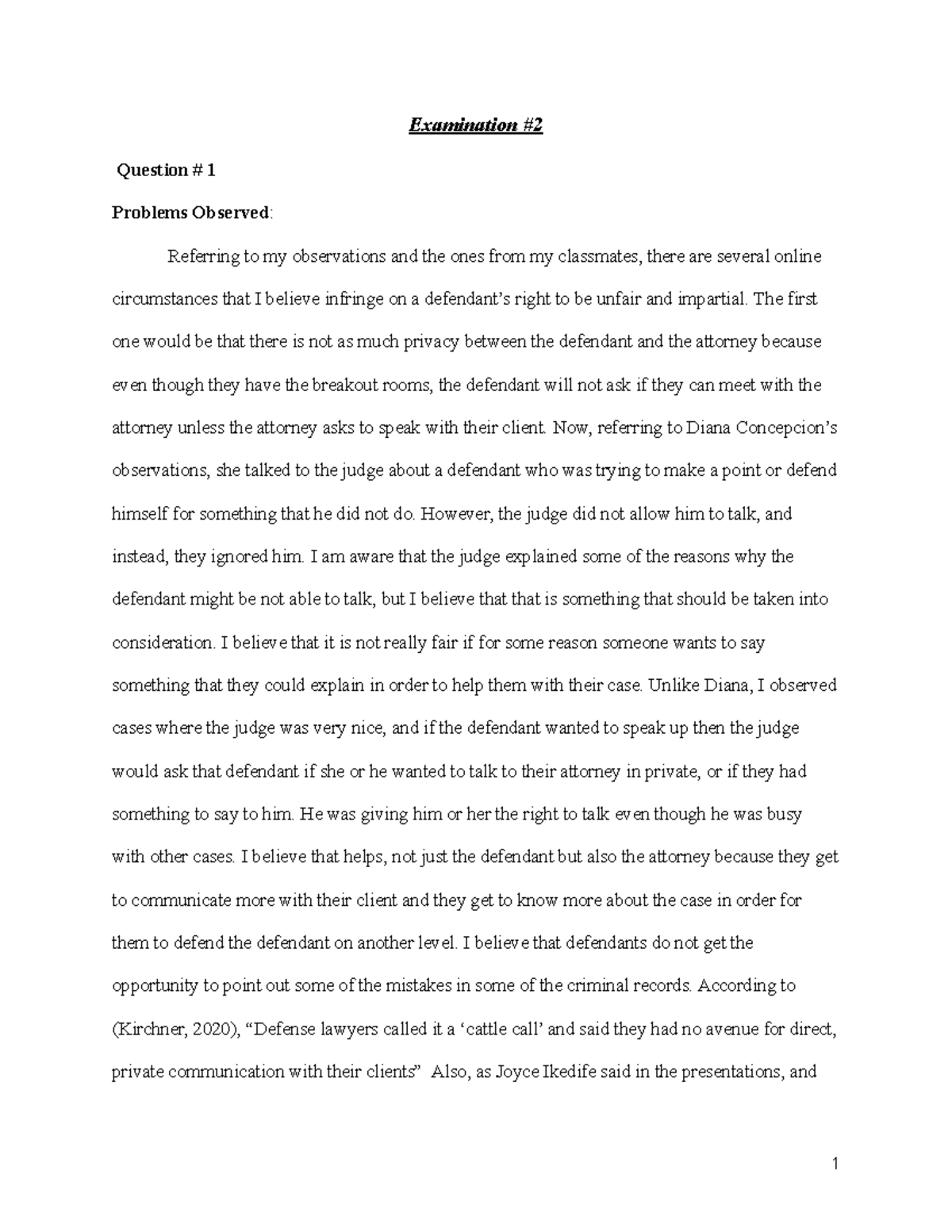 exam-2-trial-advocacy-and-the-american-legal-system-examination-question-1-problems-observed