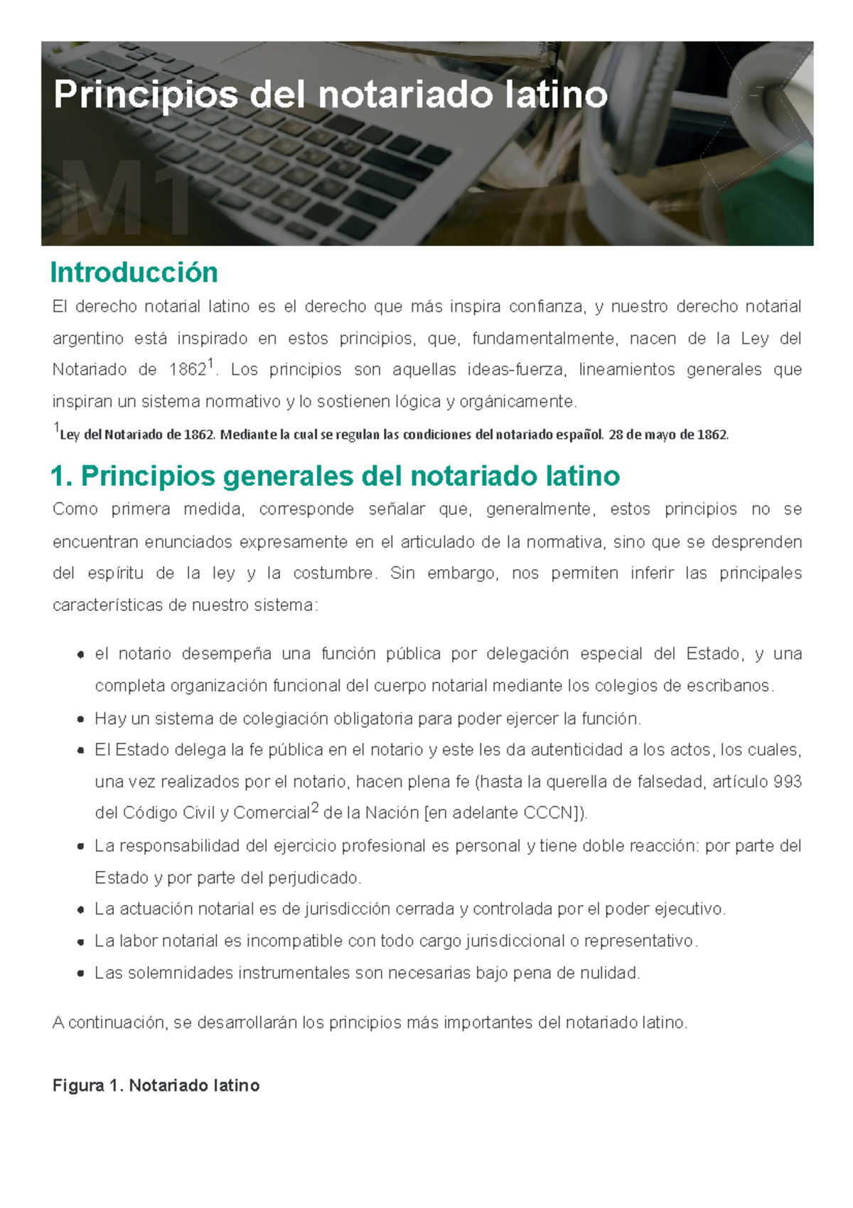 Modulo 1lectura 2 - Principios Del Notariado Latino Introducción El ...