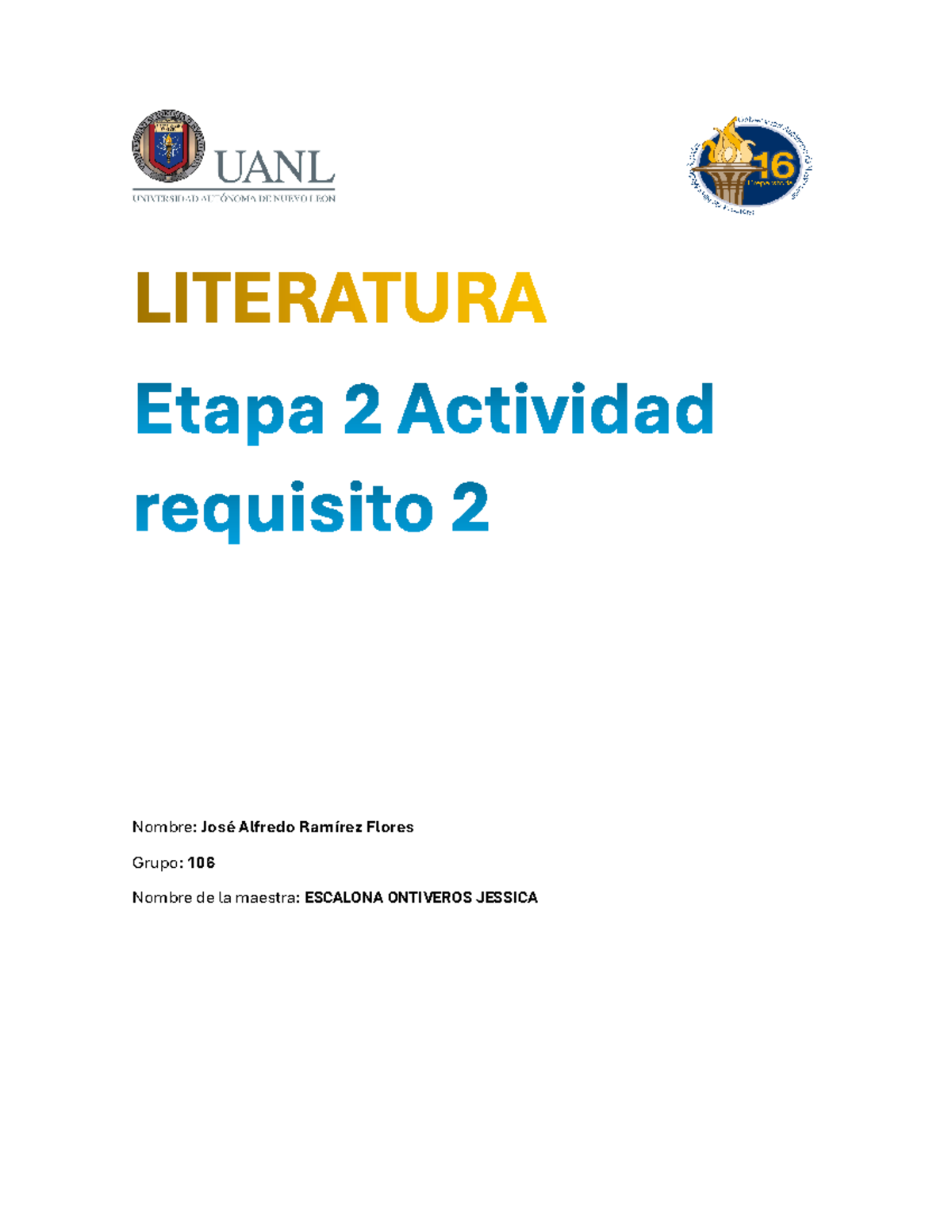 JARF AR2 Etapa 2 Literatura - LITERATURA Etapa 2 Actividad requisito 2 ...