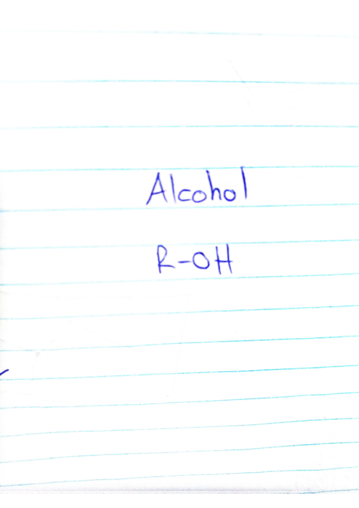 Alcohol note - CMY 284 - Alcohol R-OH Alcohol R-OH - Studocu