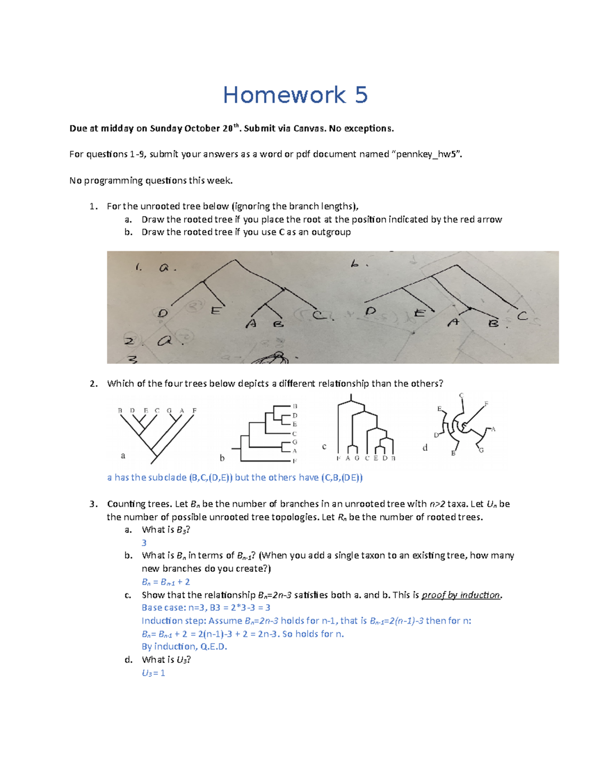 Homework 5 solutions - Homework 5 Due at midday on Sunday October 20th ...