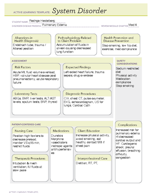 Afib - Ati High Acuity Disorder - Active Learning Templates System 