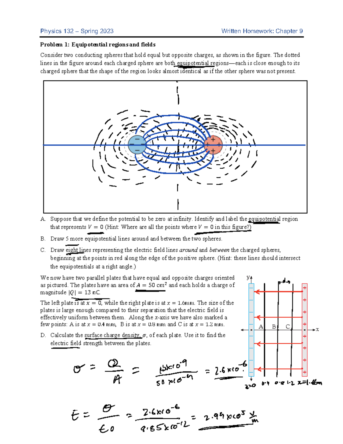 HW 9 Written Problems - Sp23 - Physics 132 – Spring 2023 Written ...
