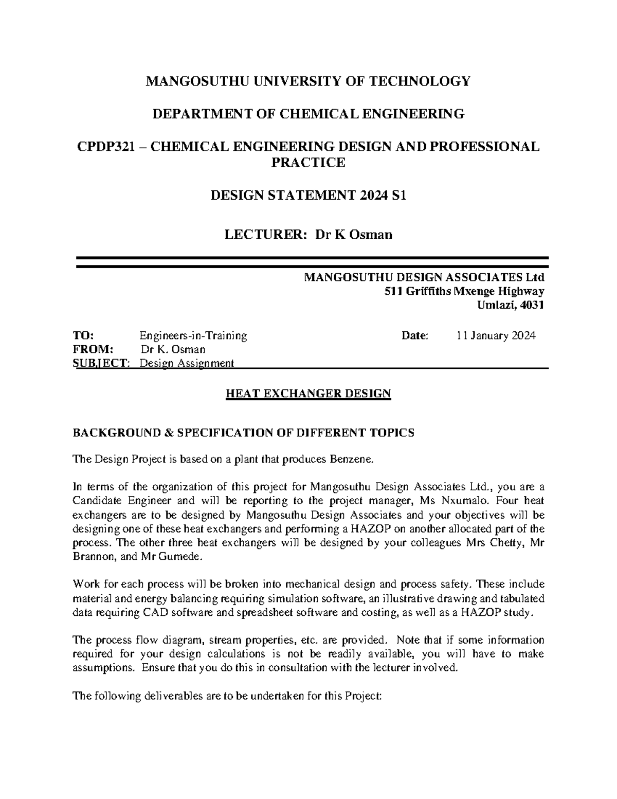 Design Statement 2024 S1 CPDP321 - MANGOSUTHU UNIVERSITY OF TECHNOLOGY ...