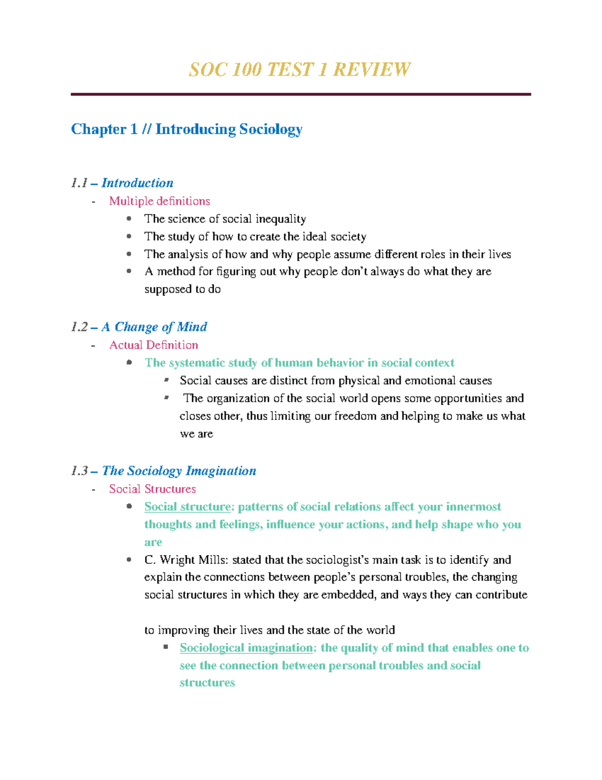 Sociology test answers image