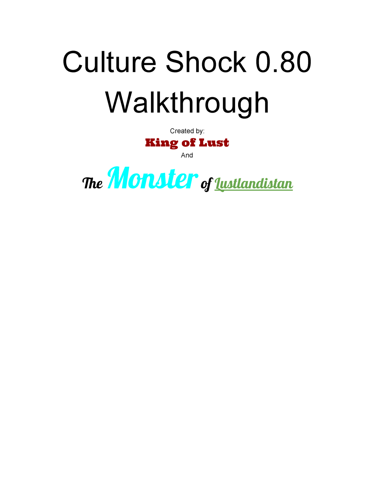 Culture Shock Gyubv Culture Shock Walkthrough Created By King Of Lust And The Monster