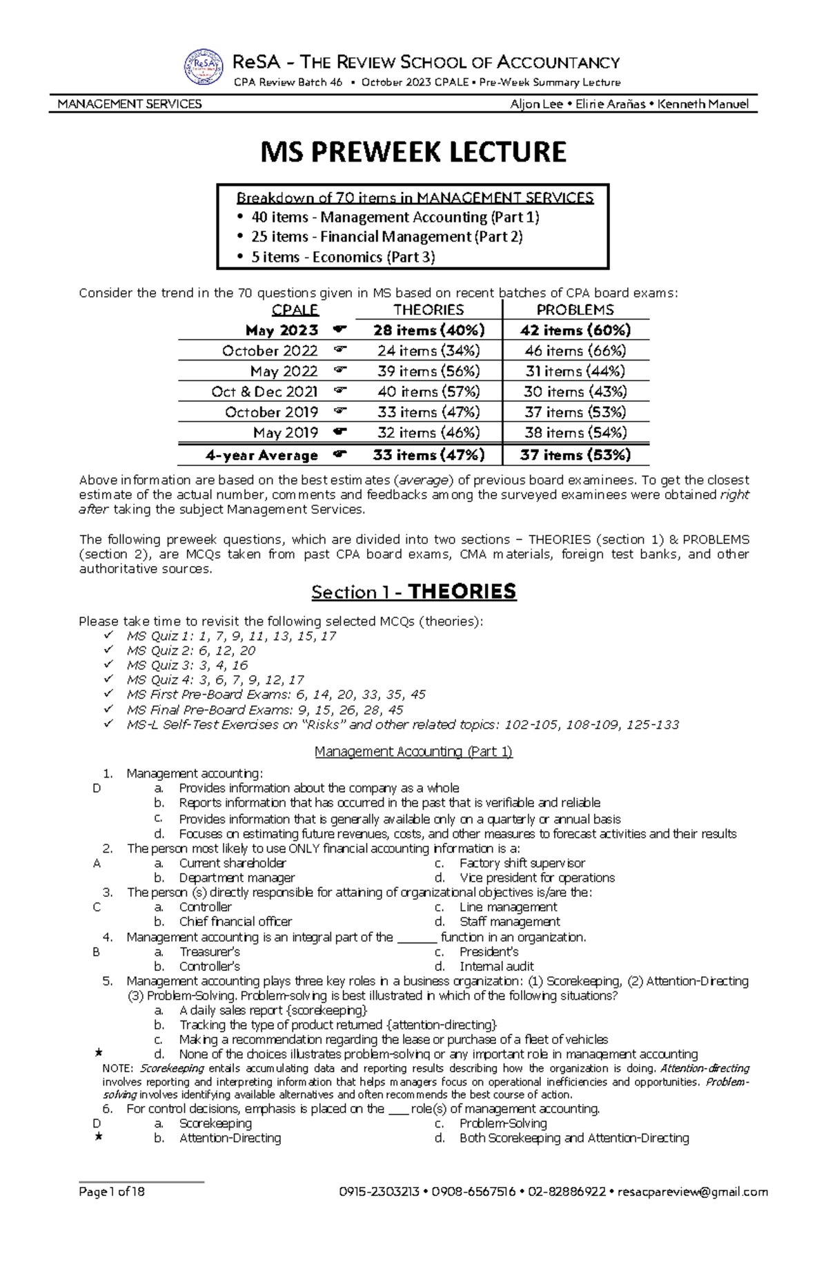 MS Preweek (B46) - ADAFAG - ReSA - THE REVIEW SCHOOL OF ACCOUNTANCY CPA ...