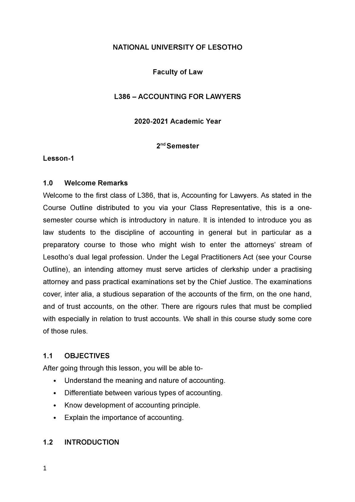 lesson-1-dr-macheli-national-university-of-lesotho-faculty-of-law