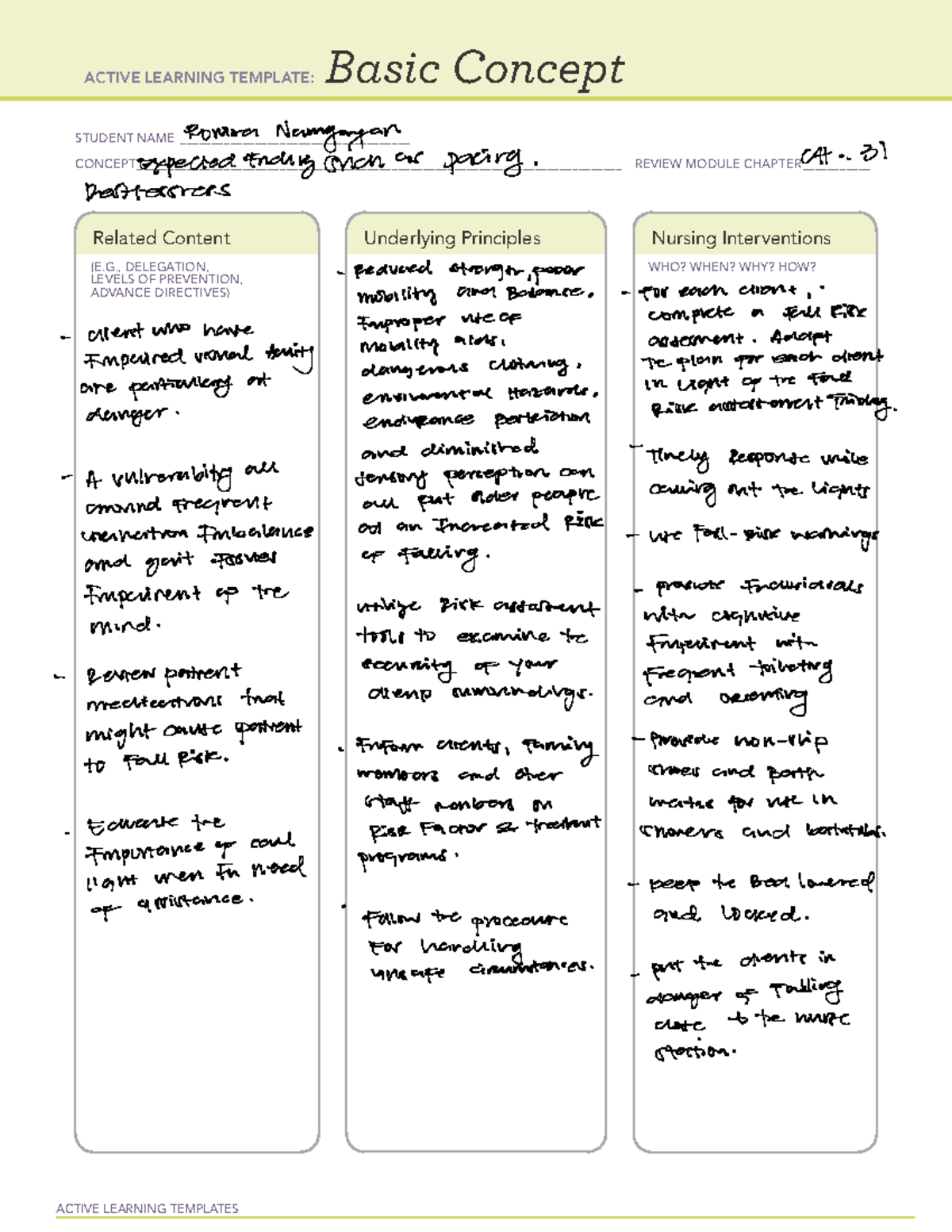 Anger management - Lecture Notes - ACTIVE LEARNING TEMPLATES Basic ...