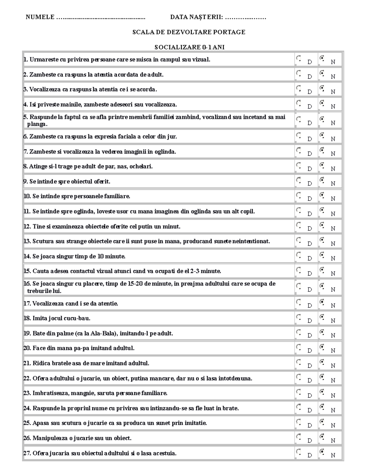 Scala Portage format word - NUMELE ...