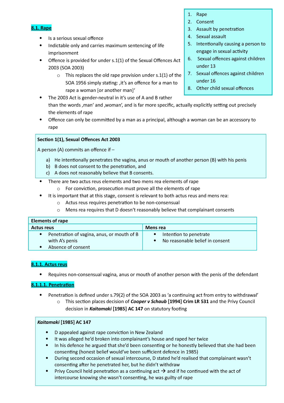 8-sexual-offences-chapter-rape-is-a-serious-sexual-offence-indictable-only-and-carries-studocu