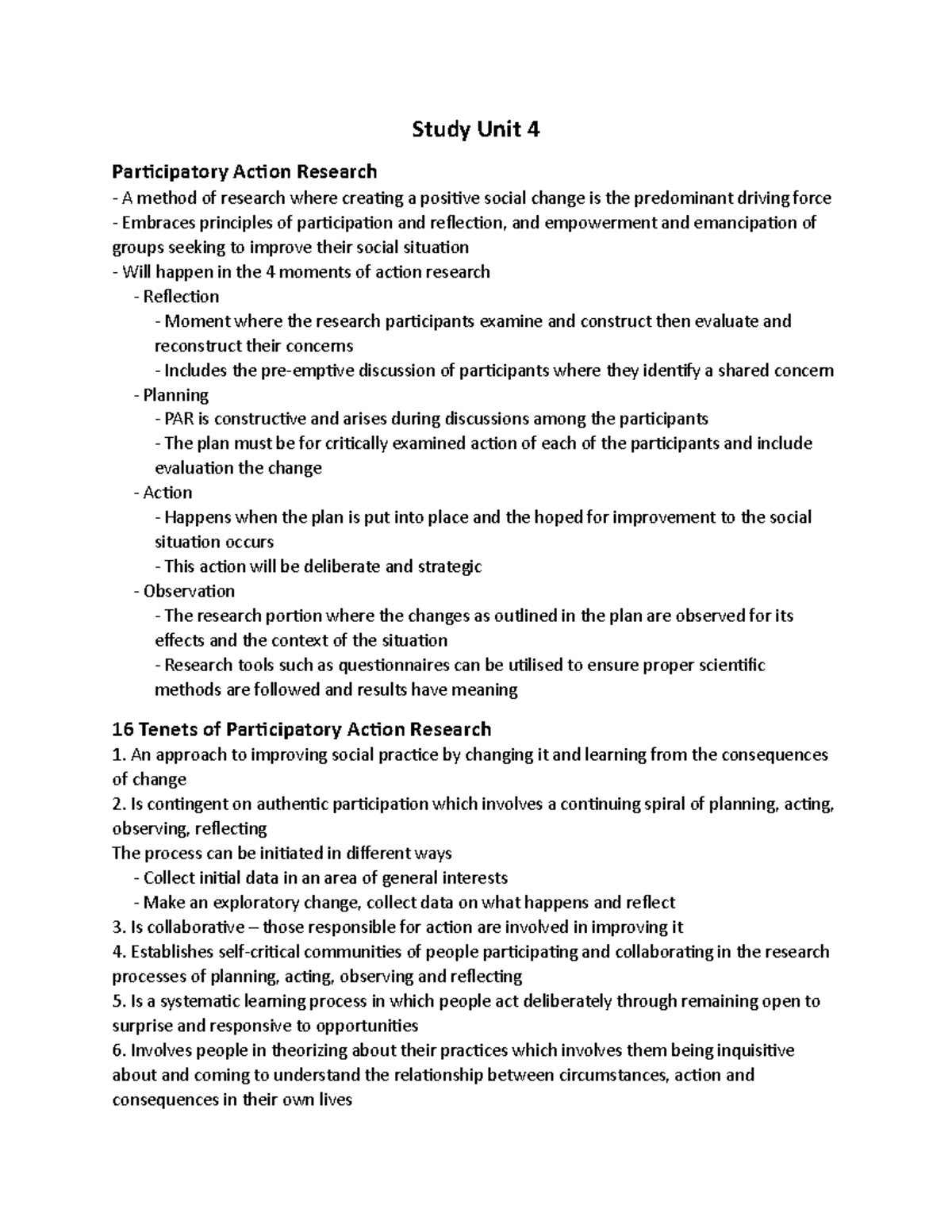 Study Unit 4 - Summary Indigenous Knowledge - Study Unit 4 ...