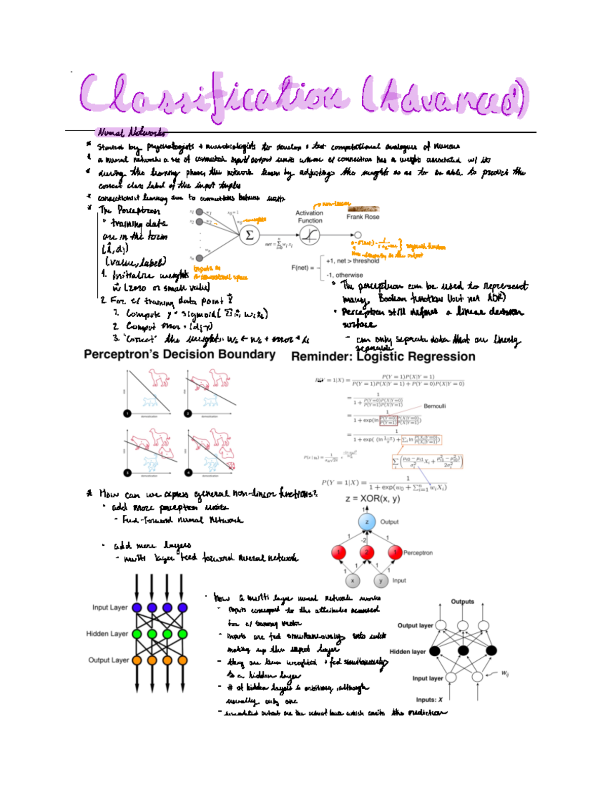 11.1 Notes - Classification (Advanced) - [a w: [10 Mid (Kw/W» — MUM-(LC ...