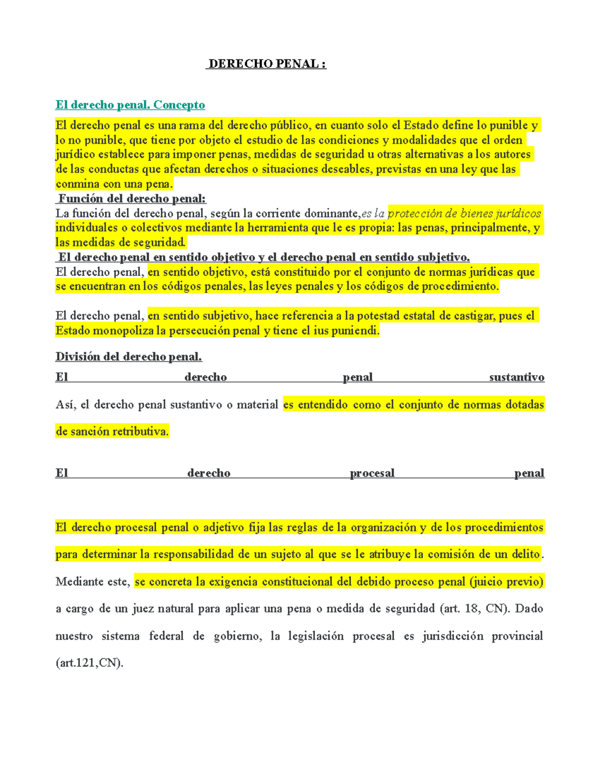 Derecho penal resumen modulo 1 y 2 - DERECHO PENAL : El derecho penal ...