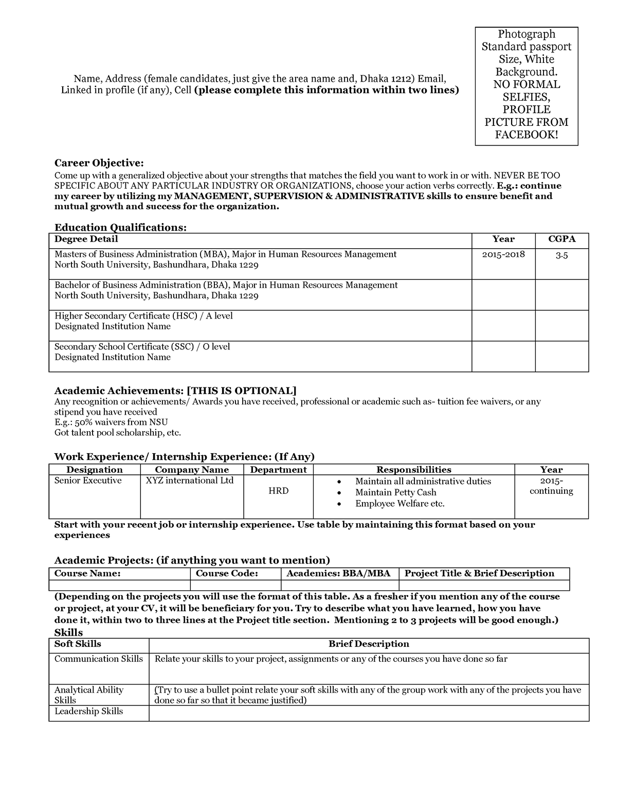 Sample CV SBE Version 1 - The main objective of this course is to ...