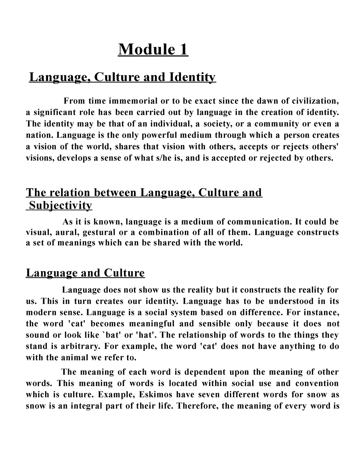 language culture and identity essay hsc