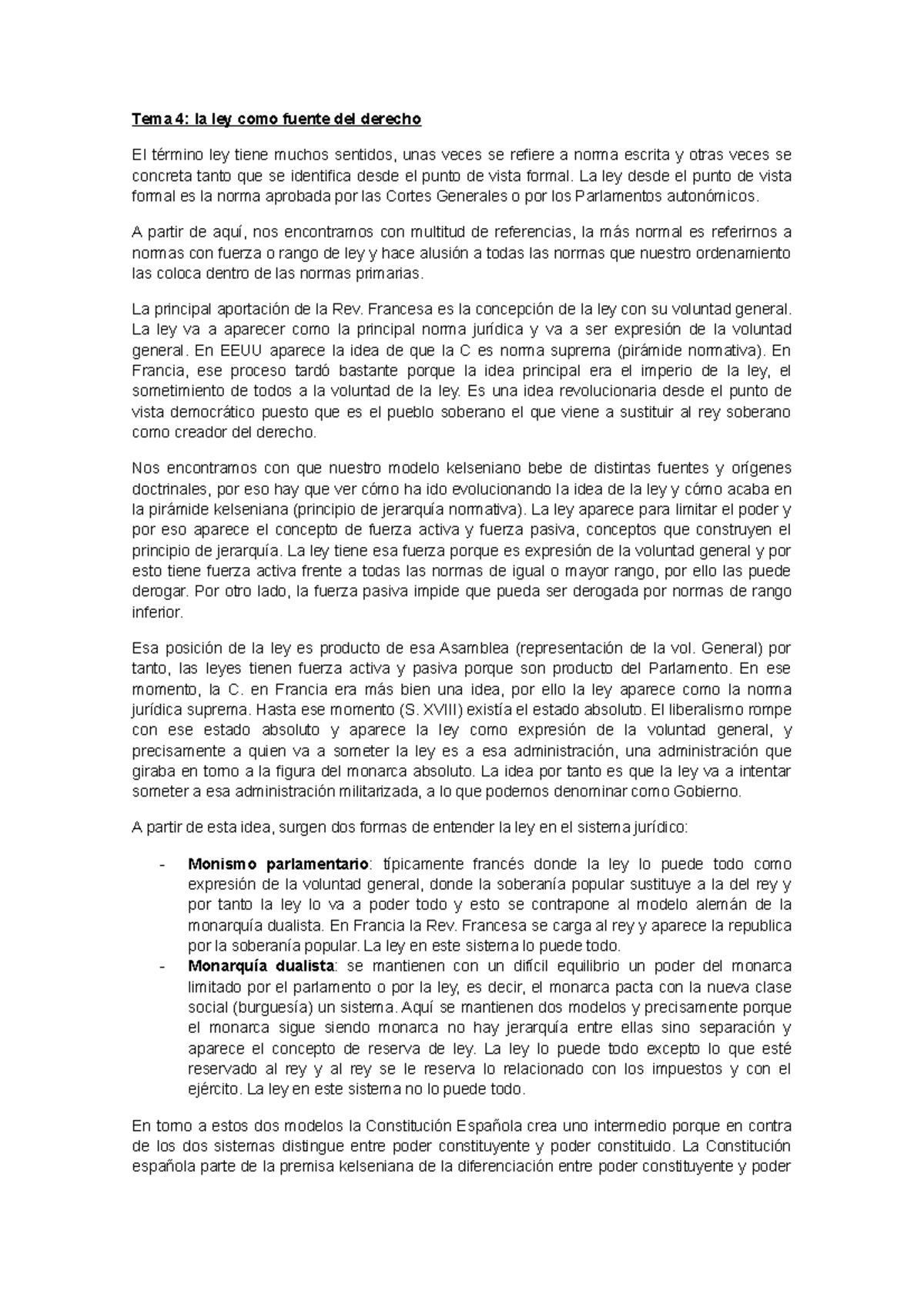 Apuntes, lecciones 4 - Profesor Fernando Rios Rull - Tema 4: la ley ...