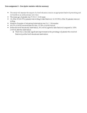 assignment topics in biostatistics