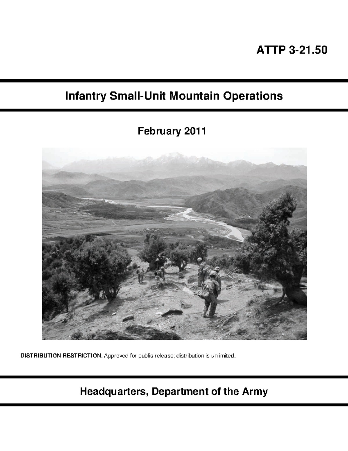 ATTP 321 50 Infantry Small Unit Mountain Operations ATTP 321