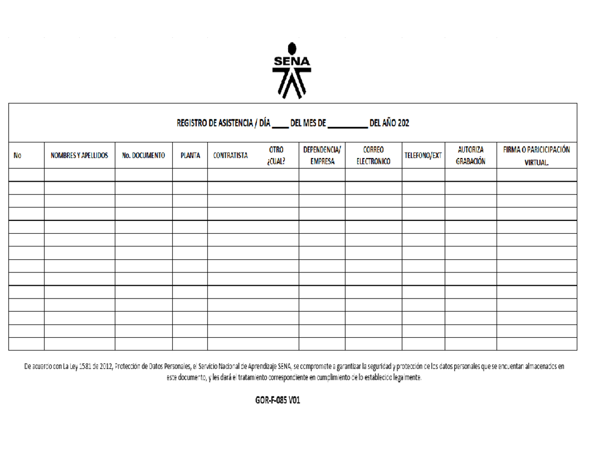 Doc2 - Apuntes para razonamiento - SENA ZAT REGISTRO DE ASISTENCIA DÍA ...