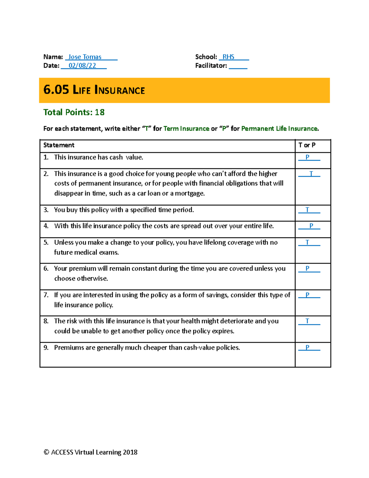 ReProject  Life Insurance Policy Audit