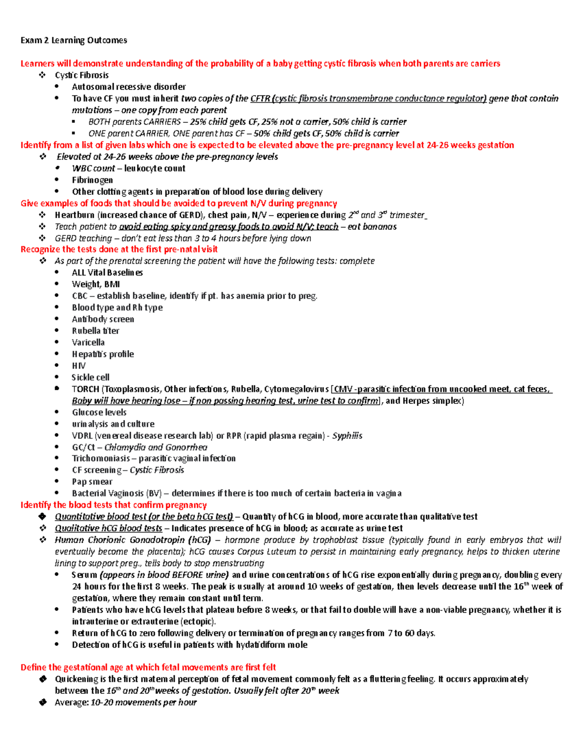 Exam 2 Study Guide WT BMCC PROF. MATSON Exam 2 Learning Learners will demonstrate