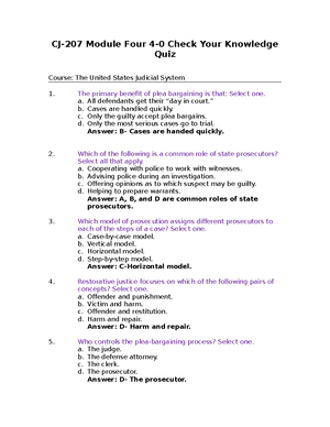 CJ 207 4-3 Quiz - Quiz For All Of Module 4 - CJ-207 4-3 Module Four ...