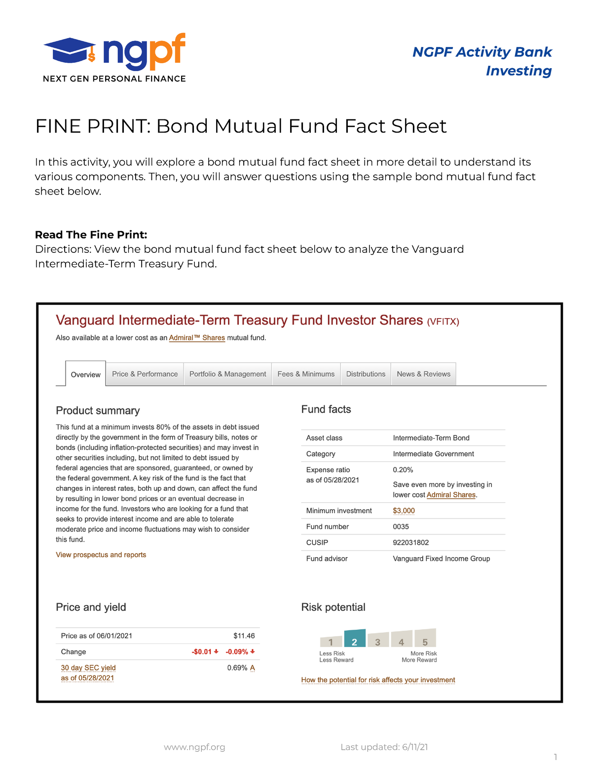 Kami Export - Ariel Lebaron - FINE Print Bond Mutual Fund Fact Sheet ...