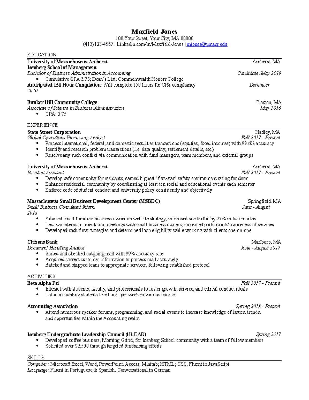 Sample Resumes by Major 100 Your - Thumb 1200 1553 