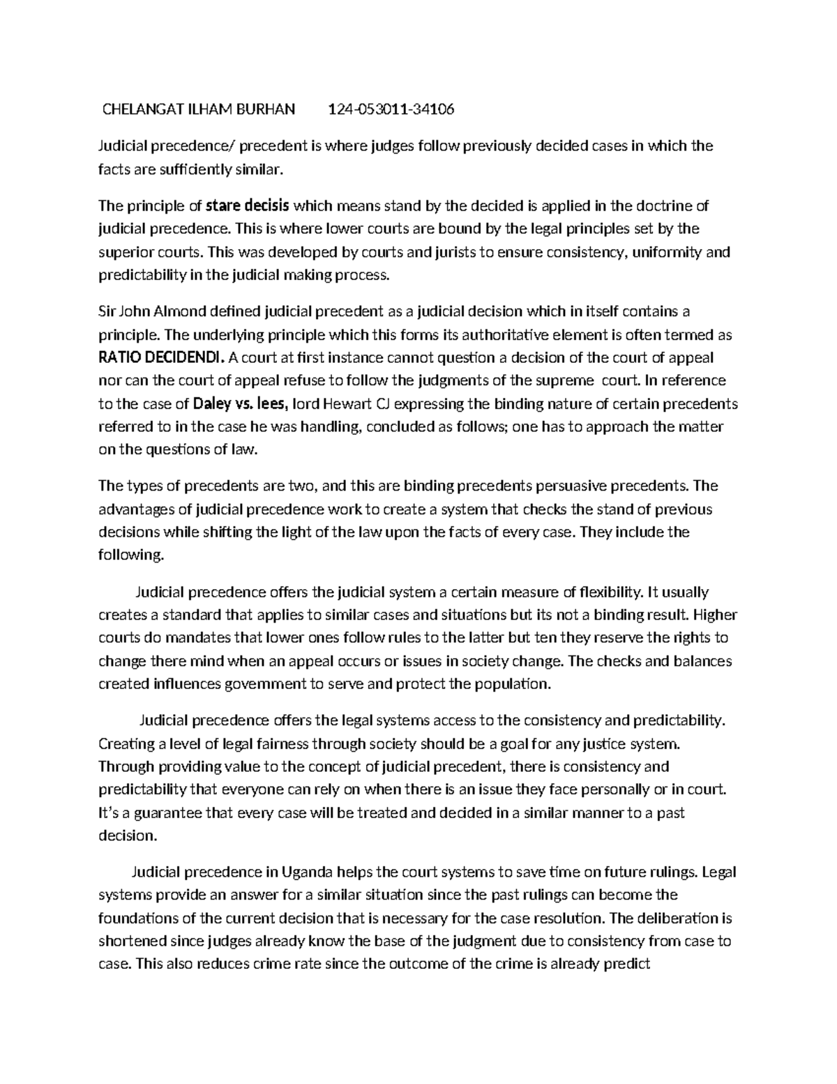 Precedent 356 - With relevant authorities,discuss malice aforethought ...
