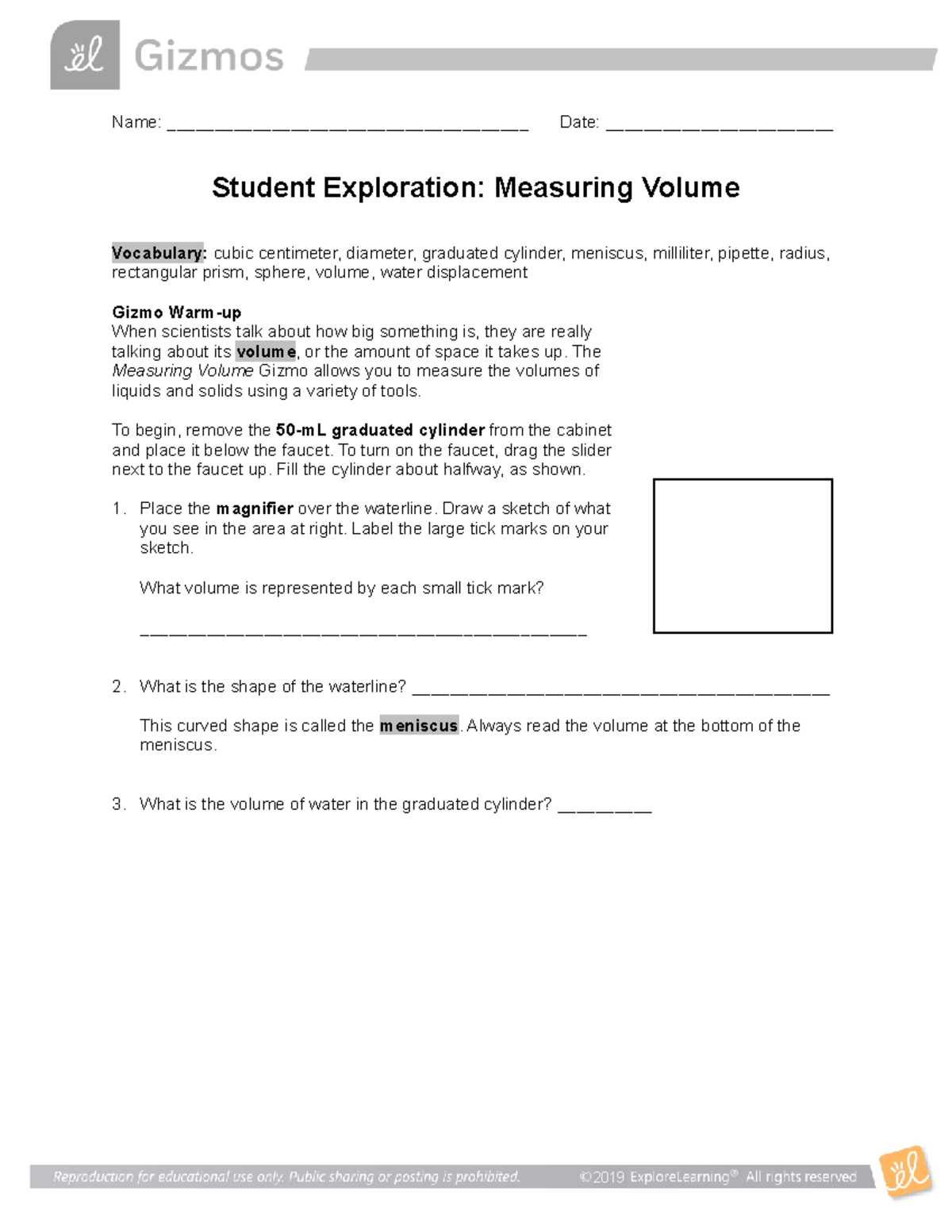 Gizmo Measuring Volume Name