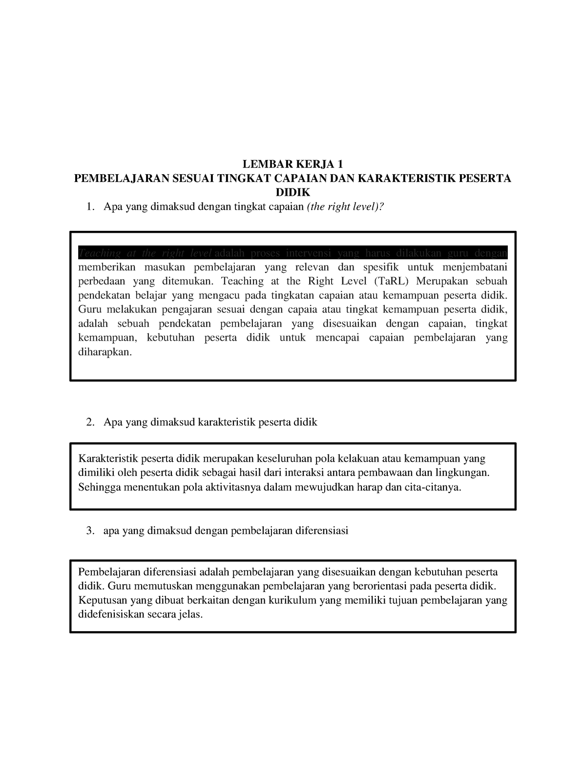 LK 4 Topik 3 - LEMBAR KERJA 1 PEMBELAJARAN SESUAI TINGKAT CAPAIAN DAN ...