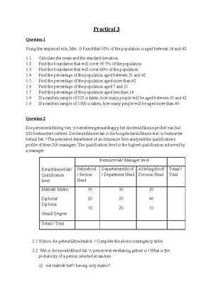 Practical 9 Memo (12) - Practical 9 Memo By using the data in the table ...