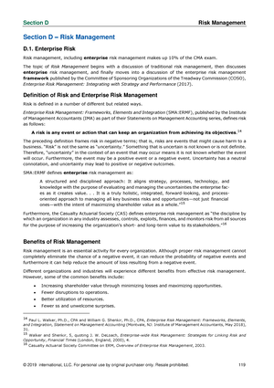 CMA 2020 PART 1 Chapter 5- Internal Controls - Section E – Internal ...