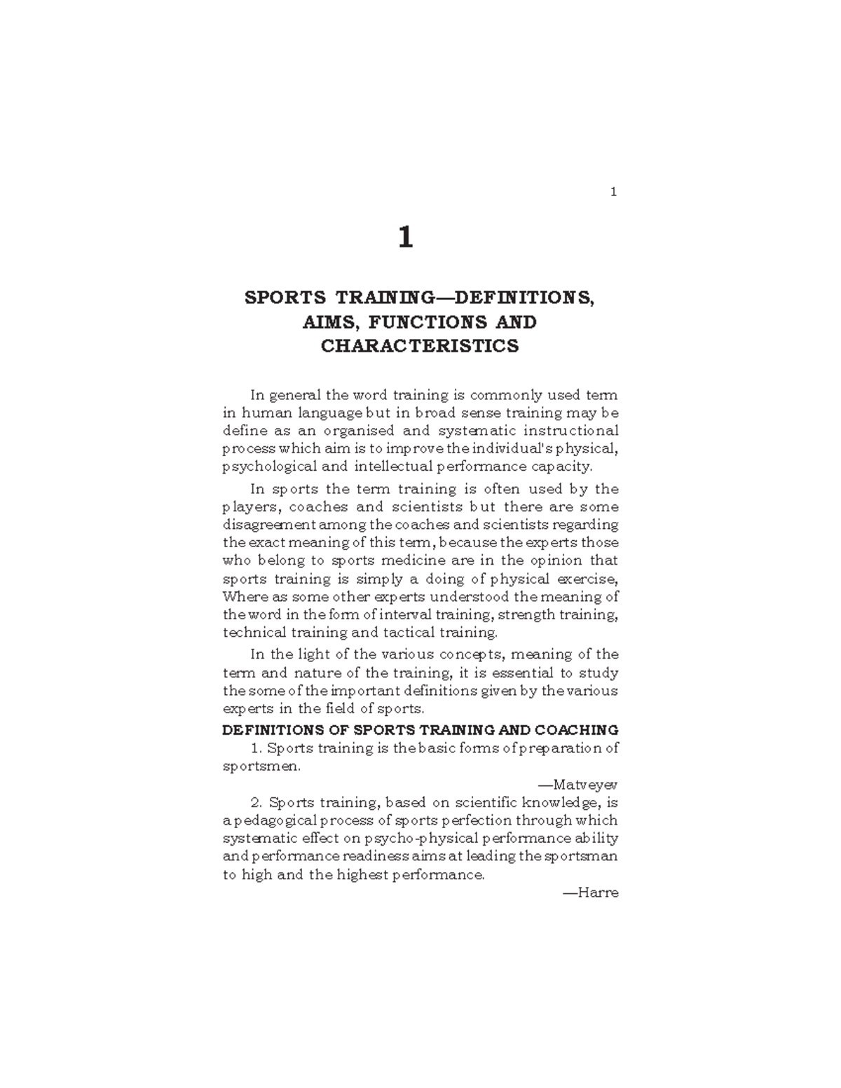 Complete Guide to Sports Training - 1 1 SPORTS TRAINING—DEFINITIONS ...