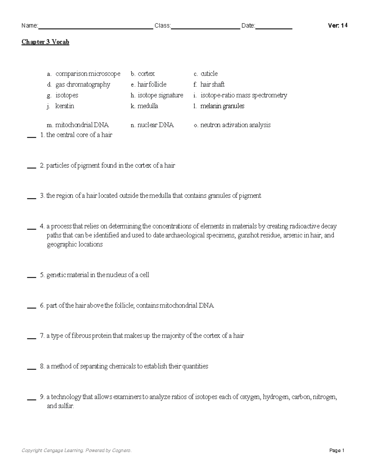 Chapter 3 Vocab Ver 1 - n/a - a. comparison microscope b. cortex c ...