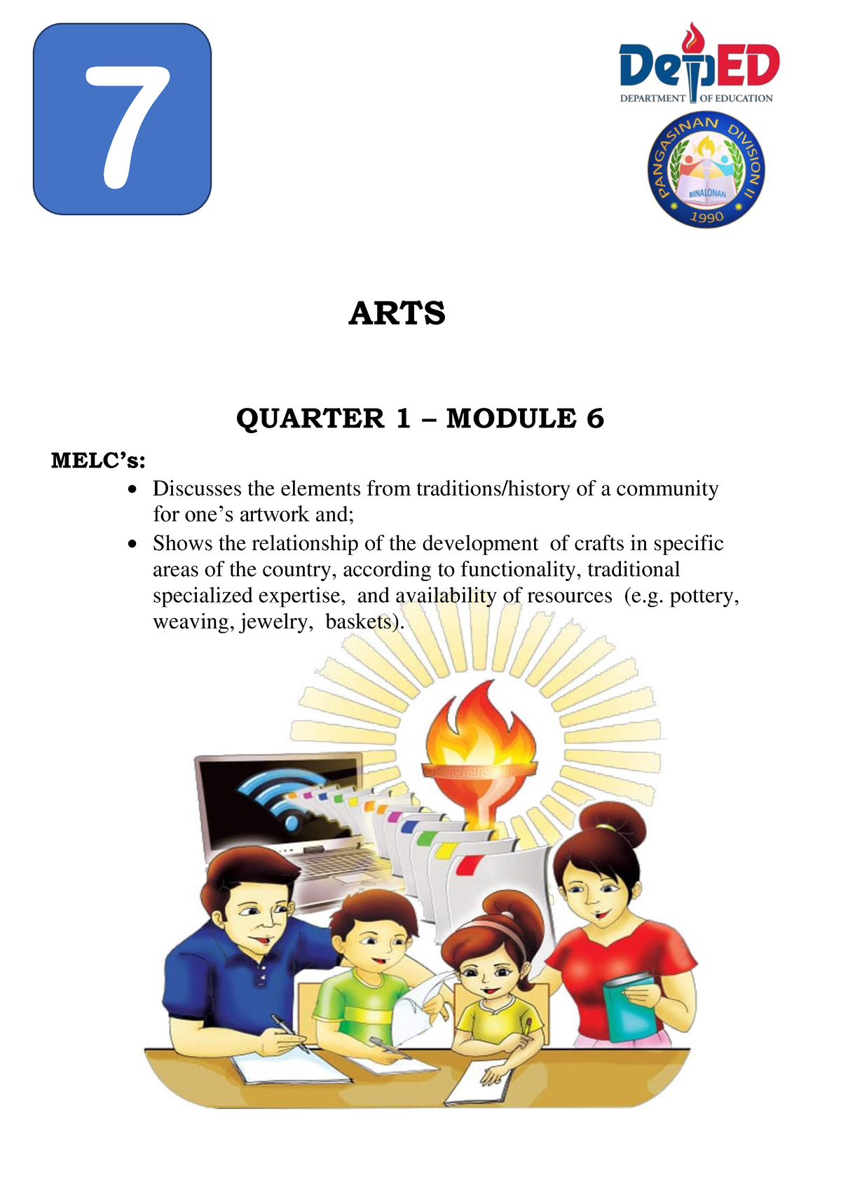 Secondary-ARTS-Q1 WEEK6 - ARTS QUARTER 1 – MODULE 6 MELC’s: Discusses ...