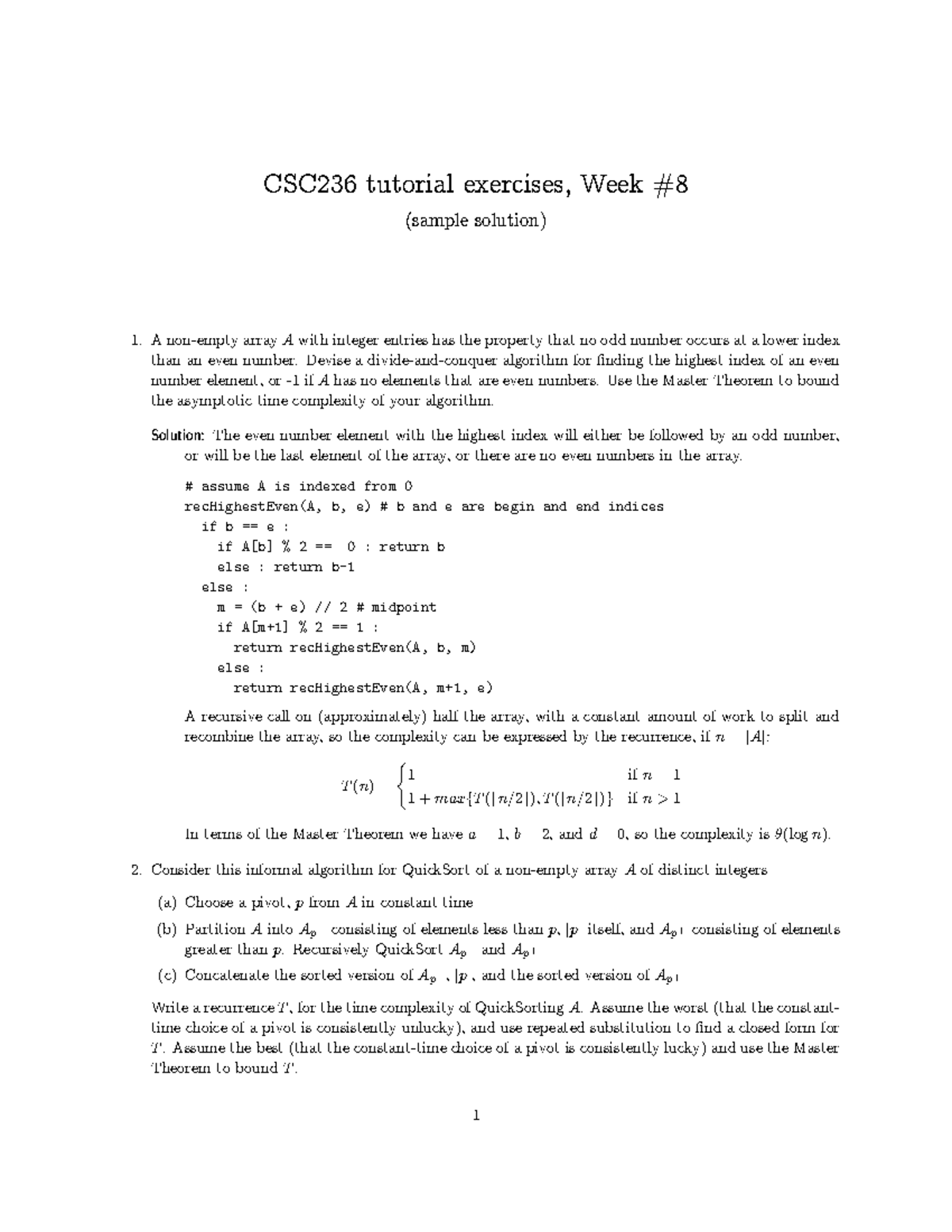 W8 sol - Week 8 Tut Solutions - t t♦r ① r s s ★ s ♠♣ s♦ t ♦♥ ♥♦♥ ♠♣t② ...