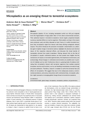 Effects of Microplastics in Soil Ecosystems Above and Below Ground ...