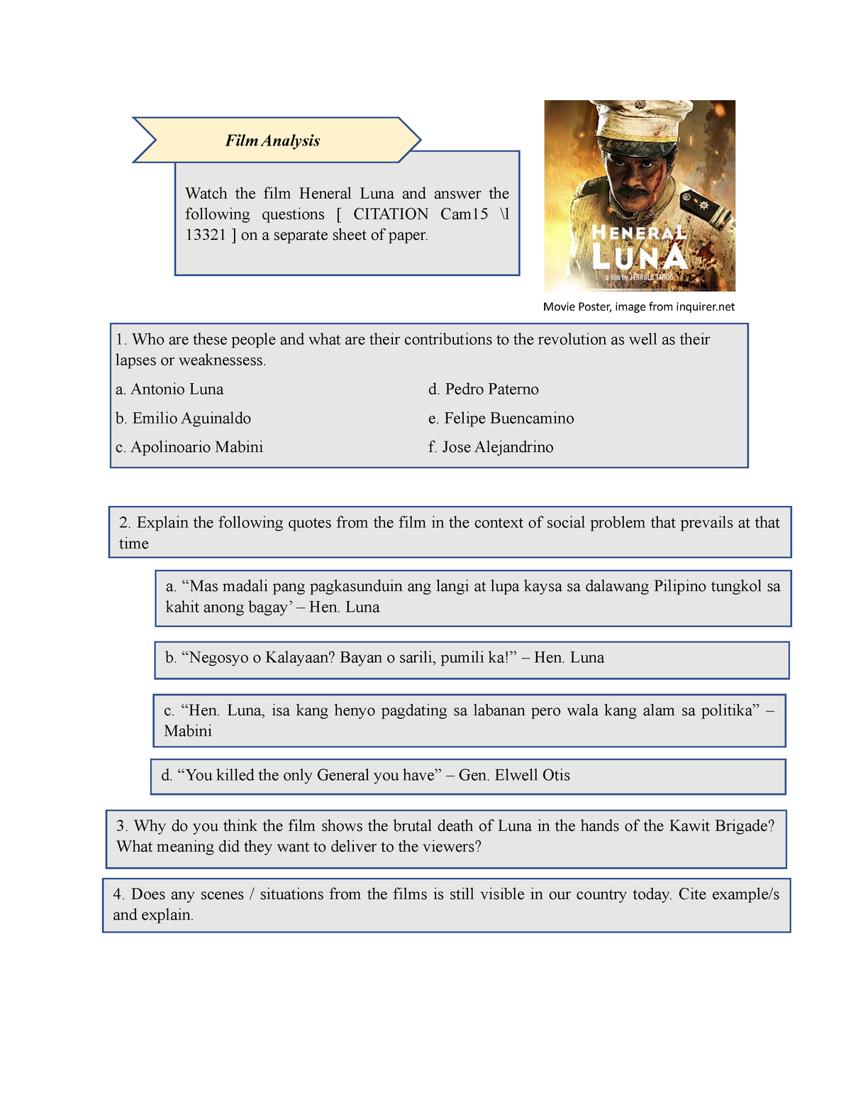 heneral luna movie times washington dc