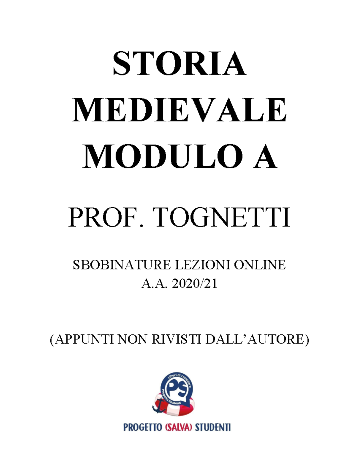 Storia Medievale Modulo A 2020 21 Università Degli Studi Di Cagliari ...