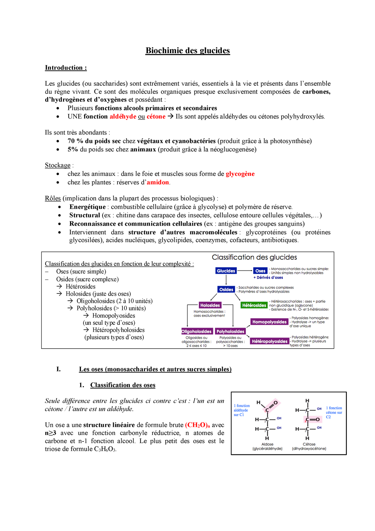 Biochimie Des Glucides Biochimie Des Glucides Introduction Les Glucides Ou Saccharides