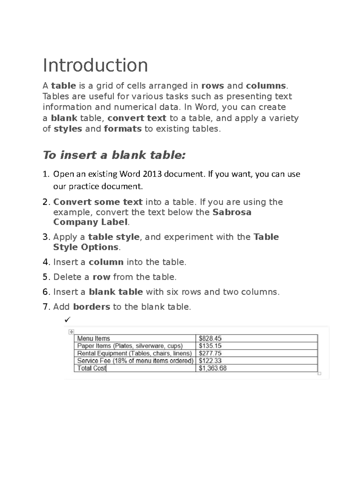 New Microsoft Word Documentsds - Introduction A table is a grid of ...