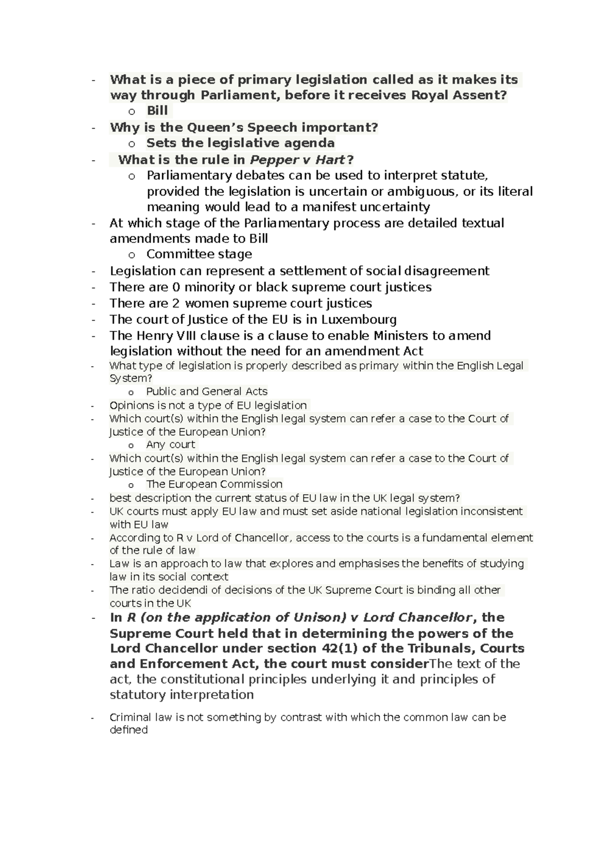 Things to know - What is a piece of primary legislation called as it ...