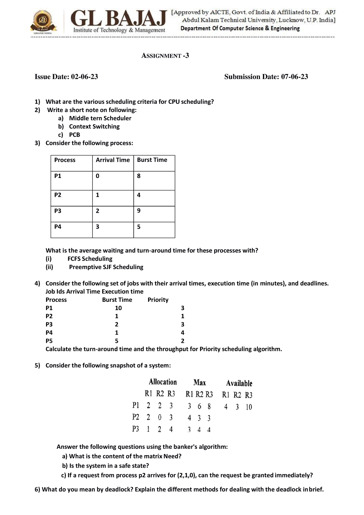 assignment 3 assignment